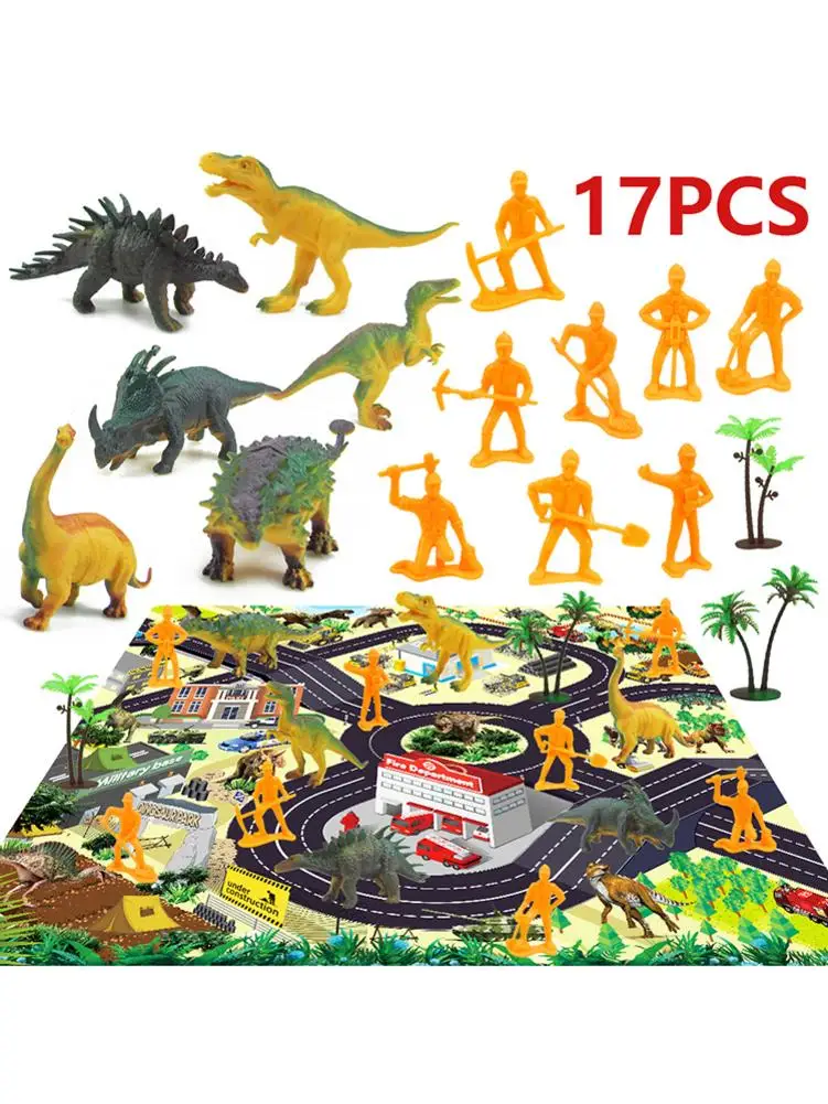 Игрушечный динозавр игровой коврик развивающий реалистичный Набор для создания