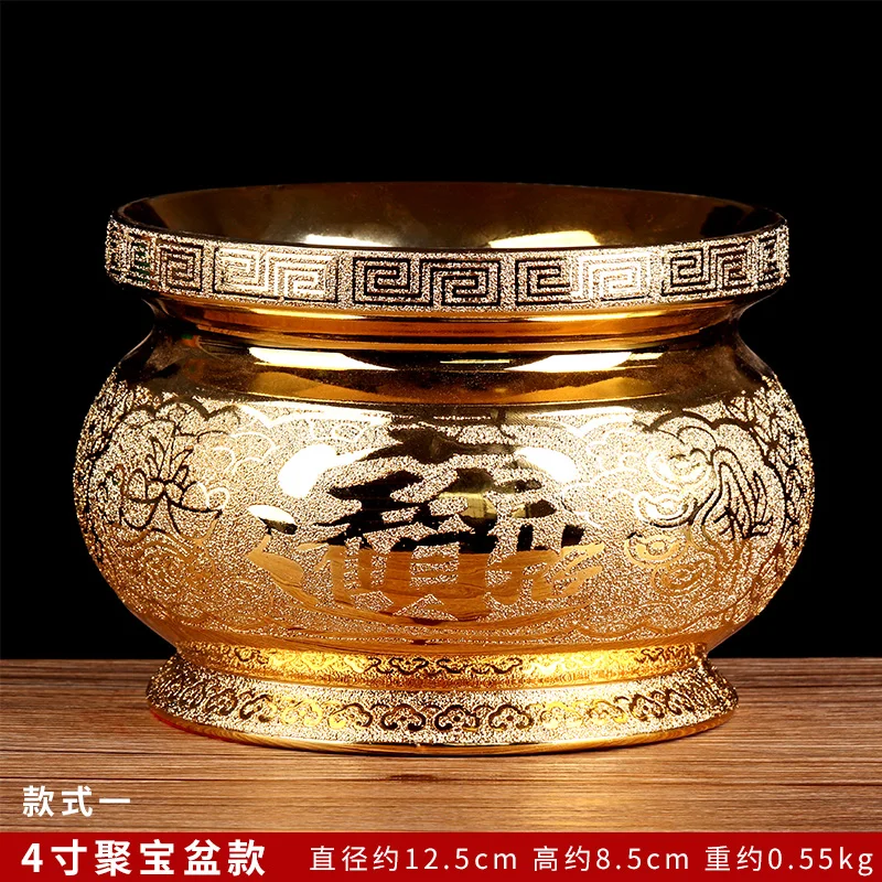 Курильница с древесным углем в форме лотоса золотой Тибетский держатель