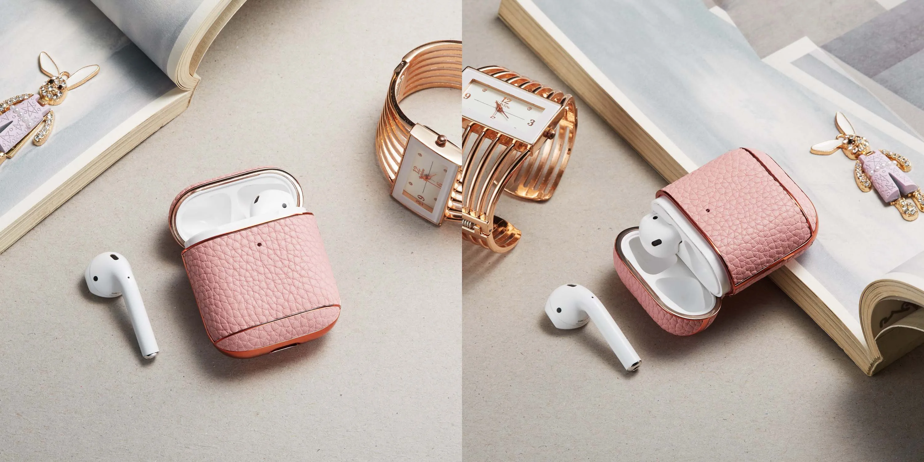 Чехол Airpods для коммерческих дел Чехол из натуральной кожи с покрытием для Apple Airpods 1/2 Зарядная коробка Anti-Fall Dust