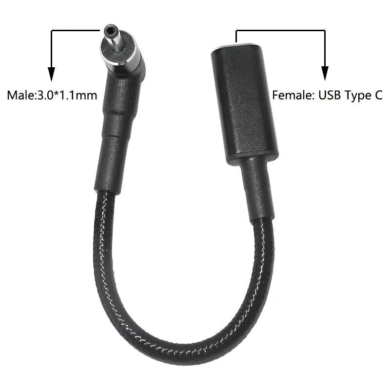 

19V Usb C Adapter Converter Type C Female to 3.0*1.1mm Plug Fast Charging Cable for Acer Samsung Asus Laptop Charger