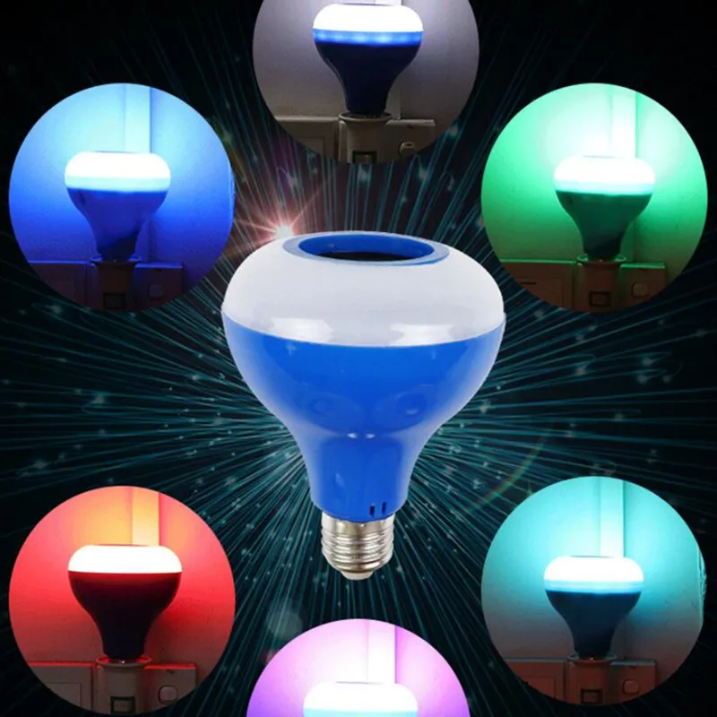 Светодиодная лампа LED Spot Light 18W E27 Smart RGB с беспроводным диммером, динамиком Bluetooth и пультом управления на 24 кнопки.