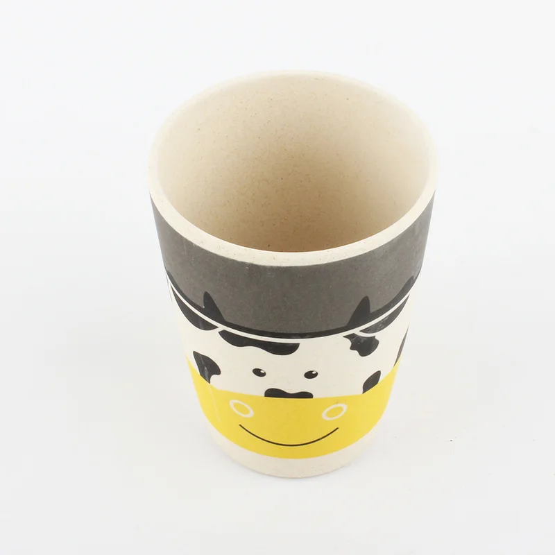 Набор посуды из бамбукового волокна 5 штук милой молочной коровьей детской