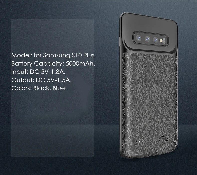 Для samsung S10 зарядное устройство чехол S10e силиконовый бампер ультра тонкий ударопрочный Powerbank для samsung S10 Plus чехол для батареи