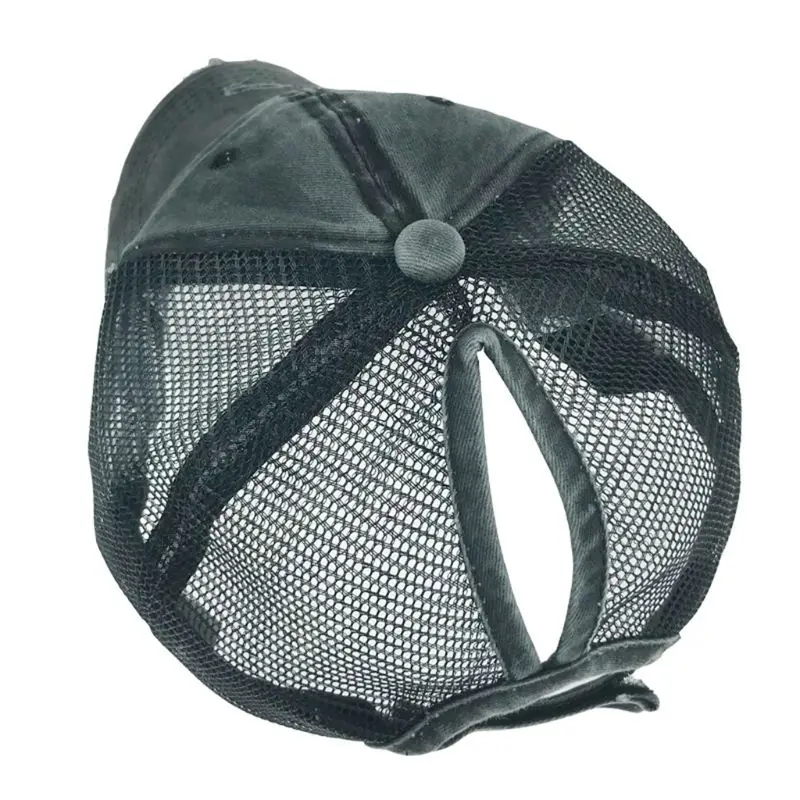 Для женщин Винтаж вытертые Бейсбол Кепки из сетчатого материала в стиле пэчворк