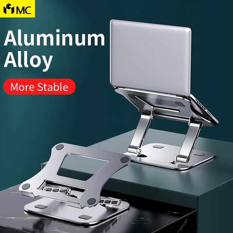 Подставка для ноутбука MC 515 из алюминиевого сплава, регулируемая складная подставка для ноутбука, совместимая с портативным держателем для ноутбука 10-17 дюймов