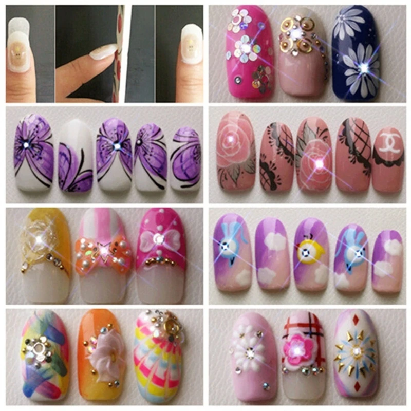 Женские NFC наклейки для дизайна ногтей DIY телефон светодиодная вспышка вечеринки