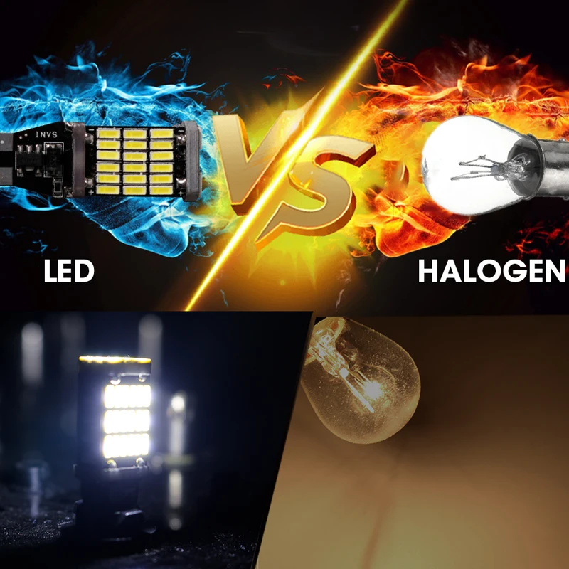 High Power Auto Bulbs DC 12V Car Stop Reverse Back Light T15 T16 LED W16W 45 SMD 4014 Motorcycles Turn Signals Lamp 1Pair | Автомобили и