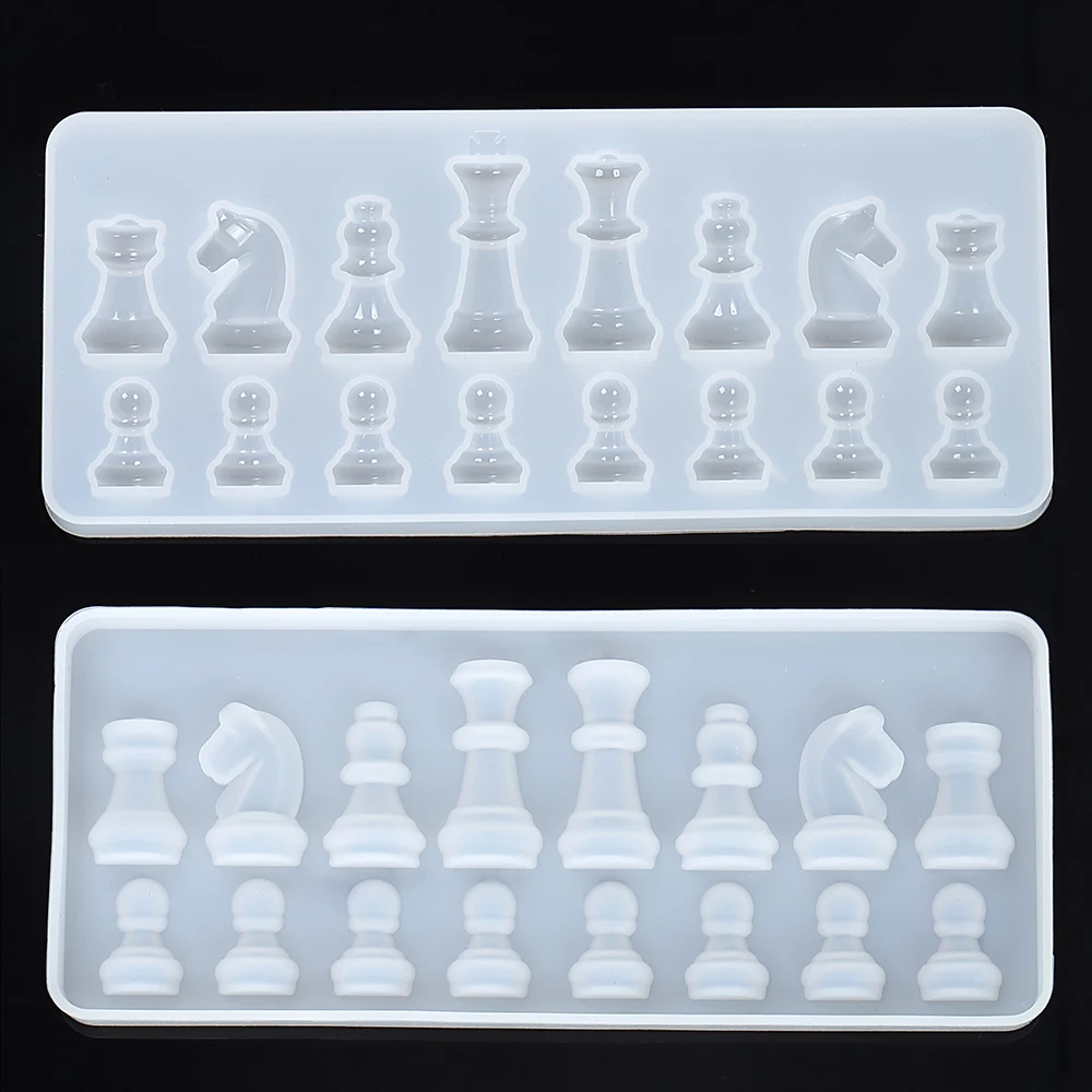 Форма для смолы 3D УФ-полимерная формочка в виде шахматных фигур инструменты