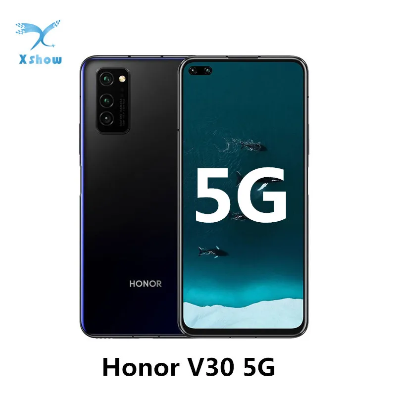Honor V30 6 ГБ ОЗУ 128 Гб ПЗУ 5G Смартфон NFC Kirin 990 40MP Тройная задняя камера 6,5" SuperCharge 4200mAh аккумулятор мобильные телефоны