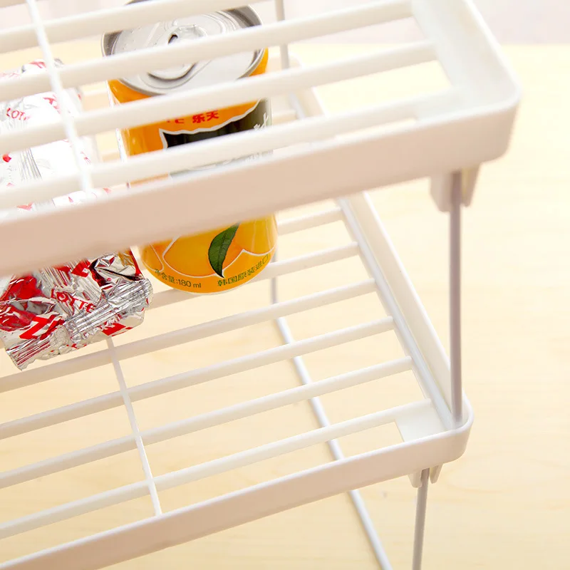

1 Pcs Kitchen Storage Rack Shelf Foldable Spice Holder Organizer Stackable For Kitchen Bathroom Cupboard Saving Place MJ924