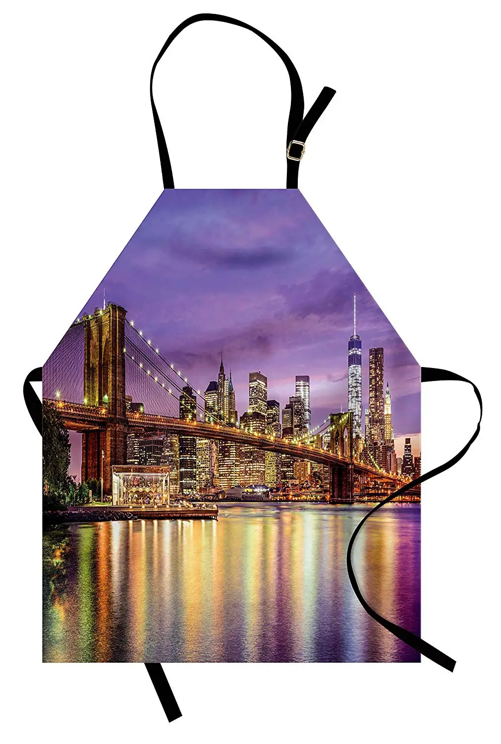 

Нью-Йорк фартук NYC изысканный Skyline Манхэттен Бродвей старый район туристская страна Женщины Мужчины Дети кухня Pinafore приготовления