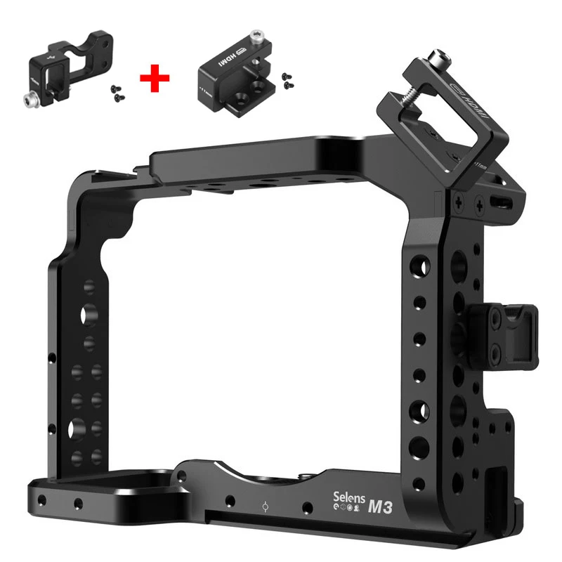 Cage and Clip Selens A7III камера клетка установка для sony A7R III/A7M III/A7 III A7R3 A7M3 A73 Arri определение местоположения Vlog чехол с зажимом - Цвет: Cage and Clip