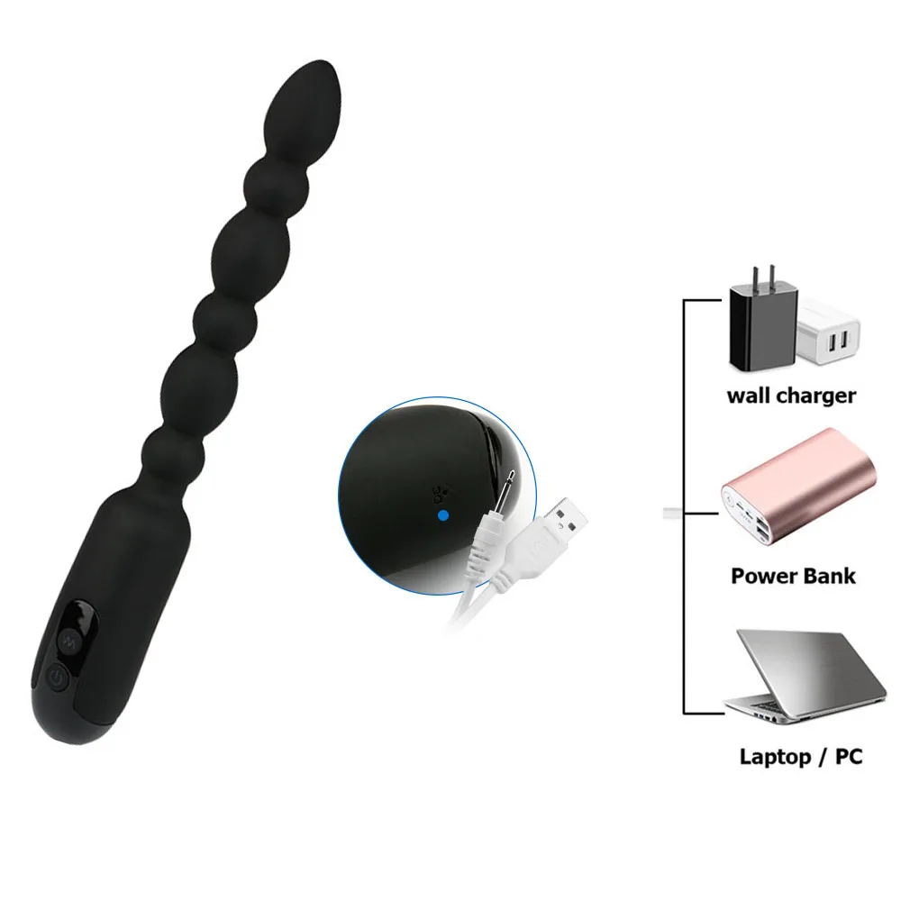 20 Speed Anal Vibrator for Men Prostate Massager Dual Motor Beads Butt Plug USB Charge Vibrators Sex Toys Adults Women |