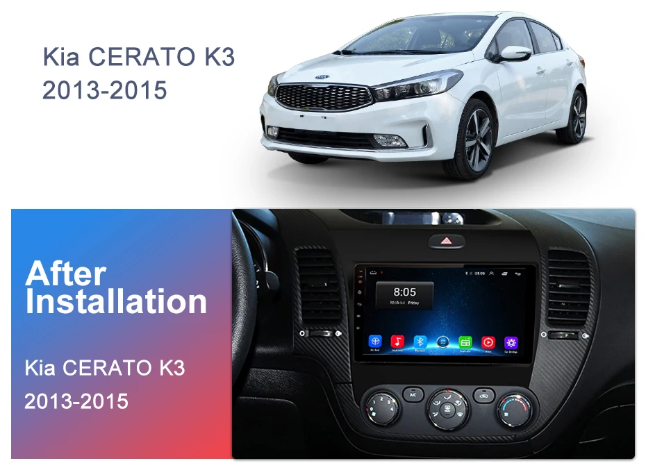 Junsun V1 2G+ 32G Android 9,0 DSP для Kia Cerato K3 2013 автомобильный Радио Мультимедиа Видео плеер навигация gps RDS 2 din dvd