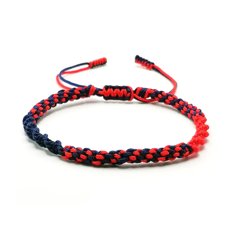 Модный тканый браслет ручной работы с красной нитью мужской плетеный бантом