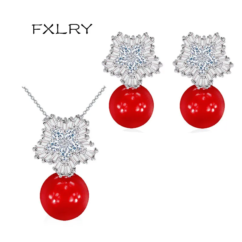 FXLRY элегантный белый Цвет AAA + Кубического циркония с украшением в виде цветка