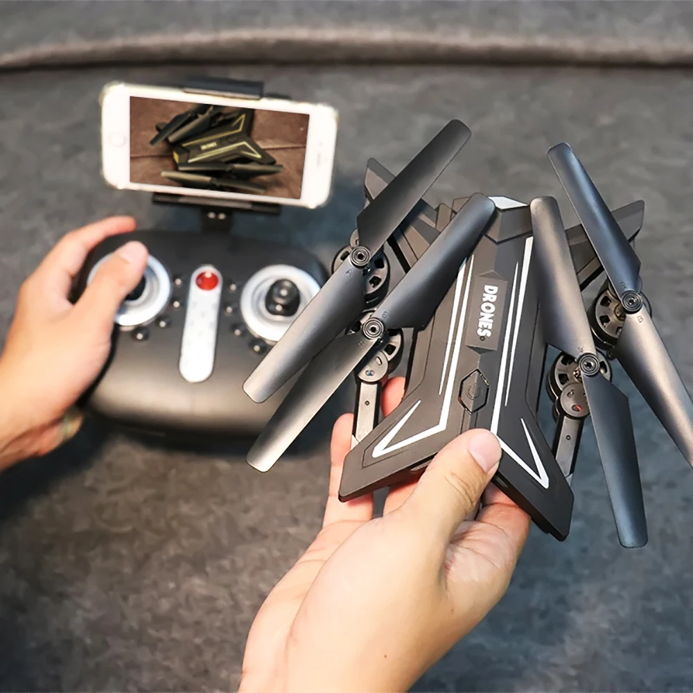 KY601 Foldable Drone with Camera HD One-Key Return Real-Time WIFI FPV Quadcopter Follow Me RC Helicopter Dron Gift Toys | Игрушки и