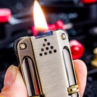 zorro new personality creative double wheel torch lighter kerosene retro windproof old fashioned lighters gift for men