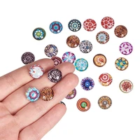 xuqian hot sale 200 pcs 12mm with cabochons round mosaic tiles crafts glass beads for jewelry making b0130