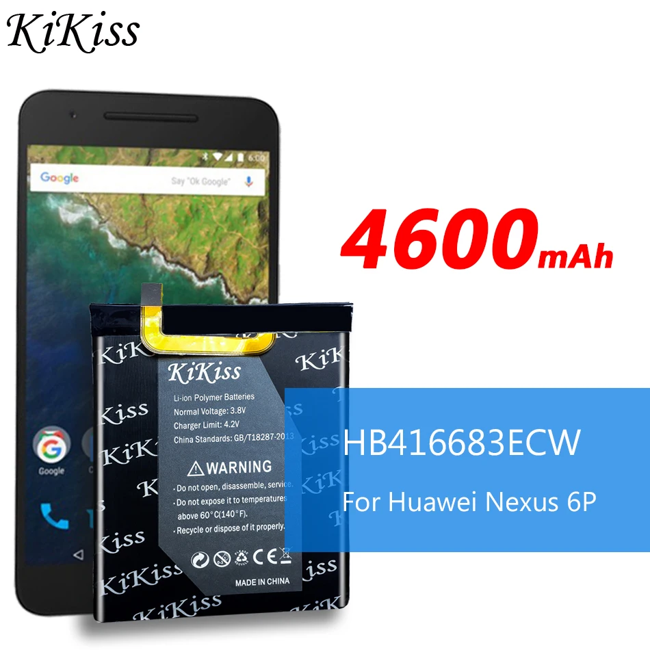 4600mAh аккумулятор высокой емкости HB416683ECW для Huawei Nexus 6P H1511 H1512 бесплатный набор
