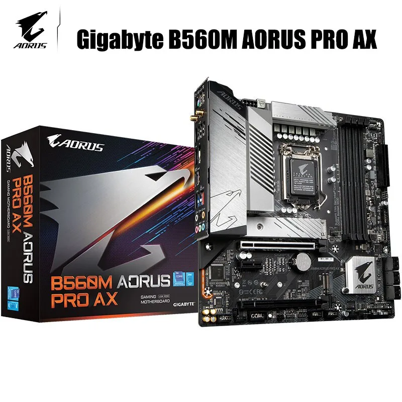 

Gigabyte B560M AORUS PRO AX Motherboard Support CPU 11700F/11600KF/11400F/10600KF Graphics Card 3060 (Intel B560/LGA 1200)