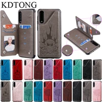 cute embossing butterfly case sfor samsung galaxy a50 a50s a30s case skull flip leather magnetic wallet card cover phone bags