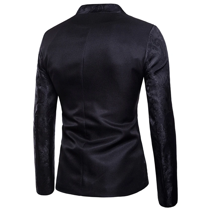 

Mens Stand Collar Solid Suit New Autumn Male Fashion Patchwork Suit Jacket Man Casual Jacket Masculine Clothing