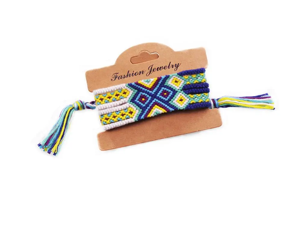 Летние плетеные браслеты дружбы ручной работы в богемном стиле с завязками