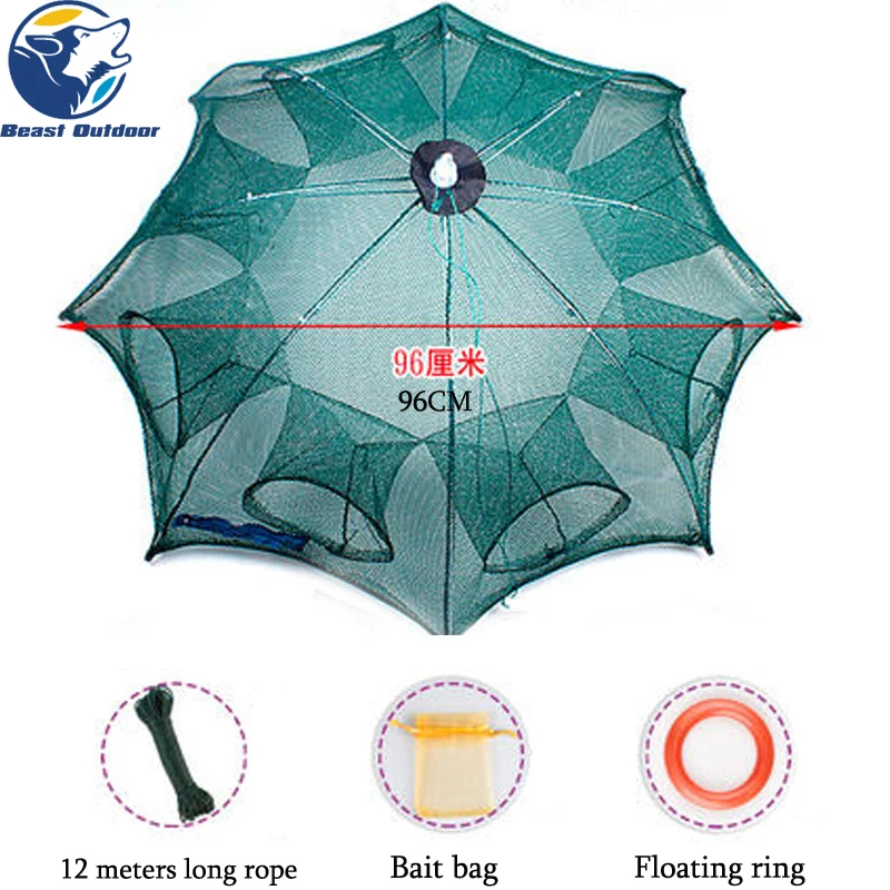 20 отверстий рыболовная сеть складывается портативная шестигранная литые сети