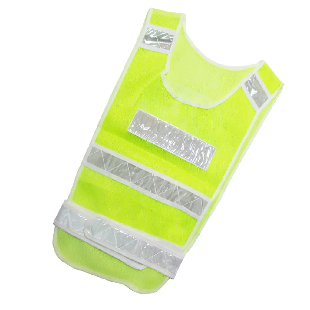 

Heavy Duty High Visibility Surveyor Safety Vest Mesh Jacket Bands -Yellow