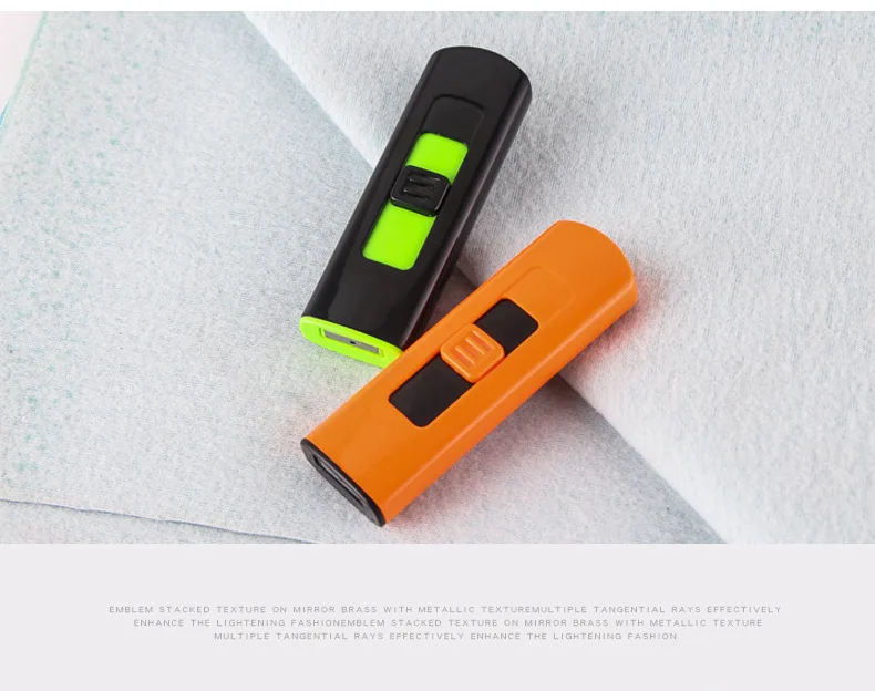 Мини двухсторонняя Зажигалка USB перезаряжаемая ветрозащитная зажигалка