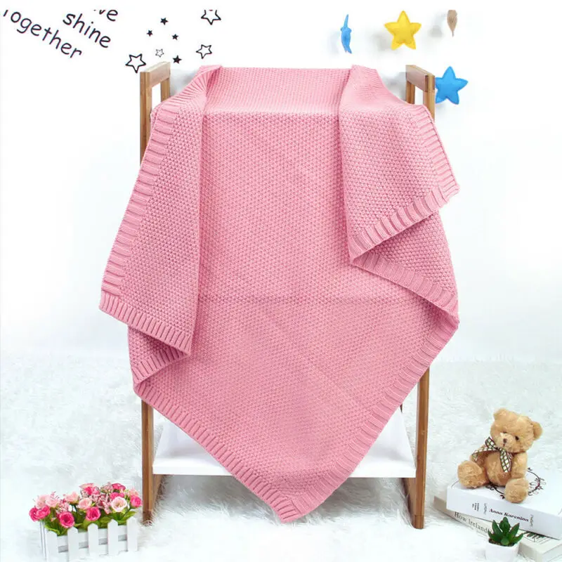 8 цветов теплая вязаная крючком пеленка для новорожденных детская коляска