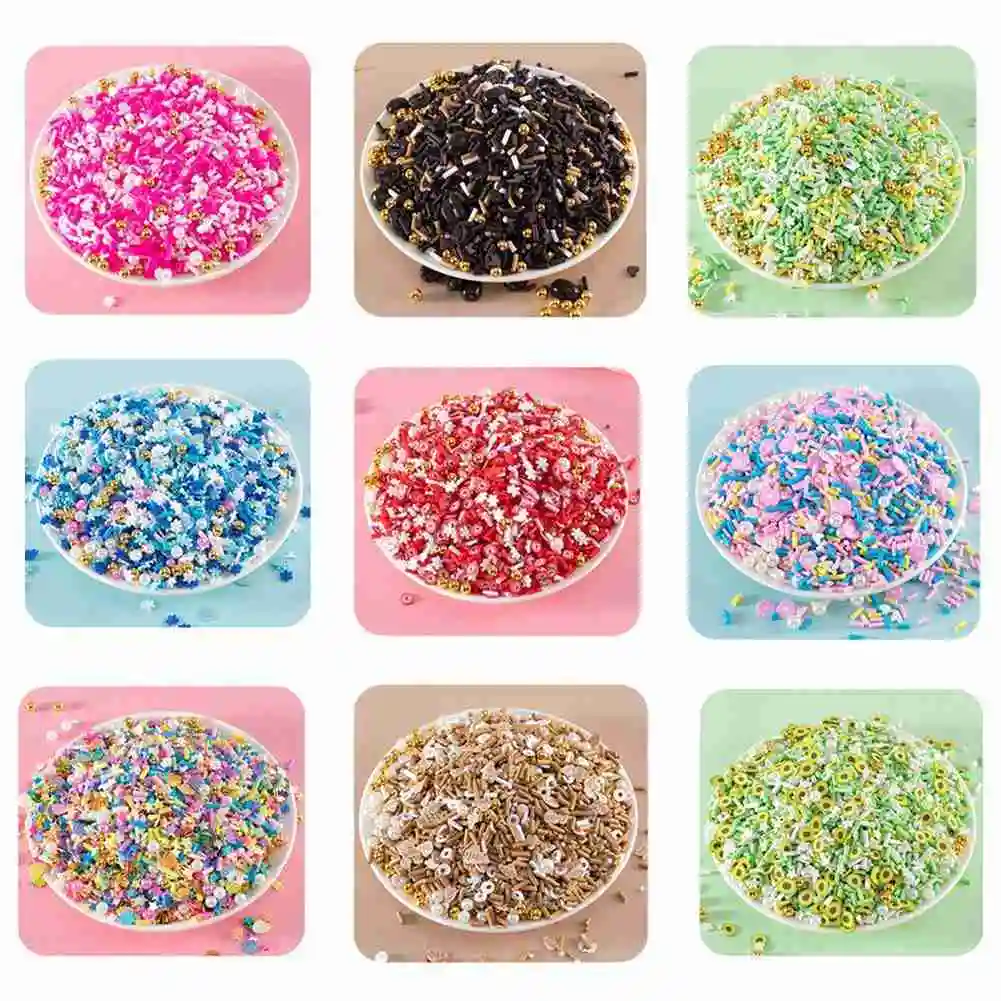 

Soft Pottery Color Needle Pearl Slice Cream Glue Diy Material Handmade Glue DIY Simulation Candy Dessert Accessories Slime Phone