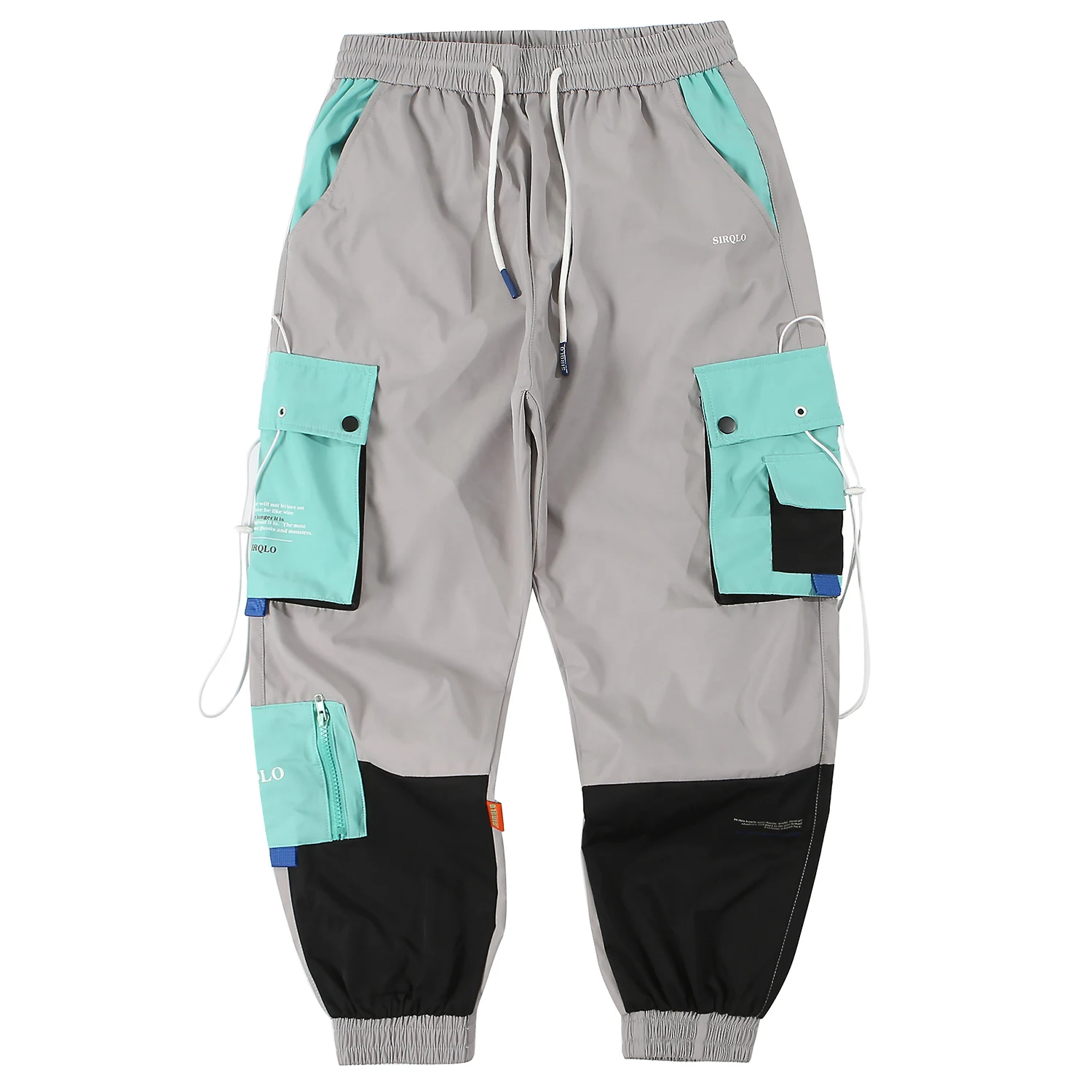 Брюки-карго мужские составного кроя с множеством карманов модные повседневные