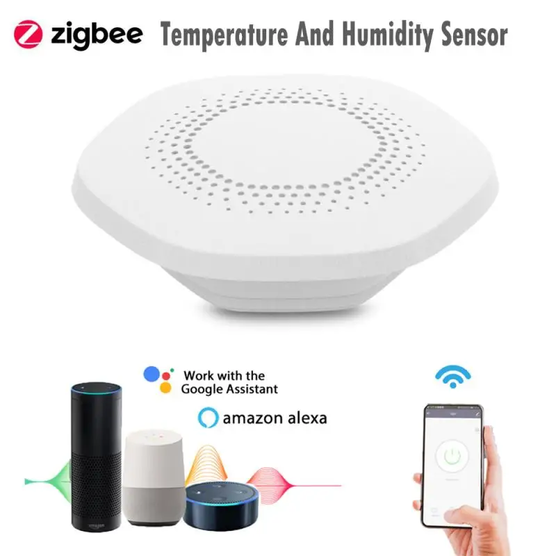 

Tuya Zigbee 3.0 Temperature And Humidity Alarm Sensor Whole House Smart APP Control Linkage Work With Alexa Google Home