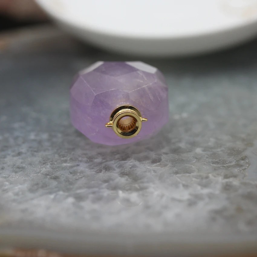 Новинка! Geode Druzy шапки аметисты Подвески флаконы духов, Фиолетовый Стразы камень эфирное масло колье аромараспылитель подвески ювелирные изделия