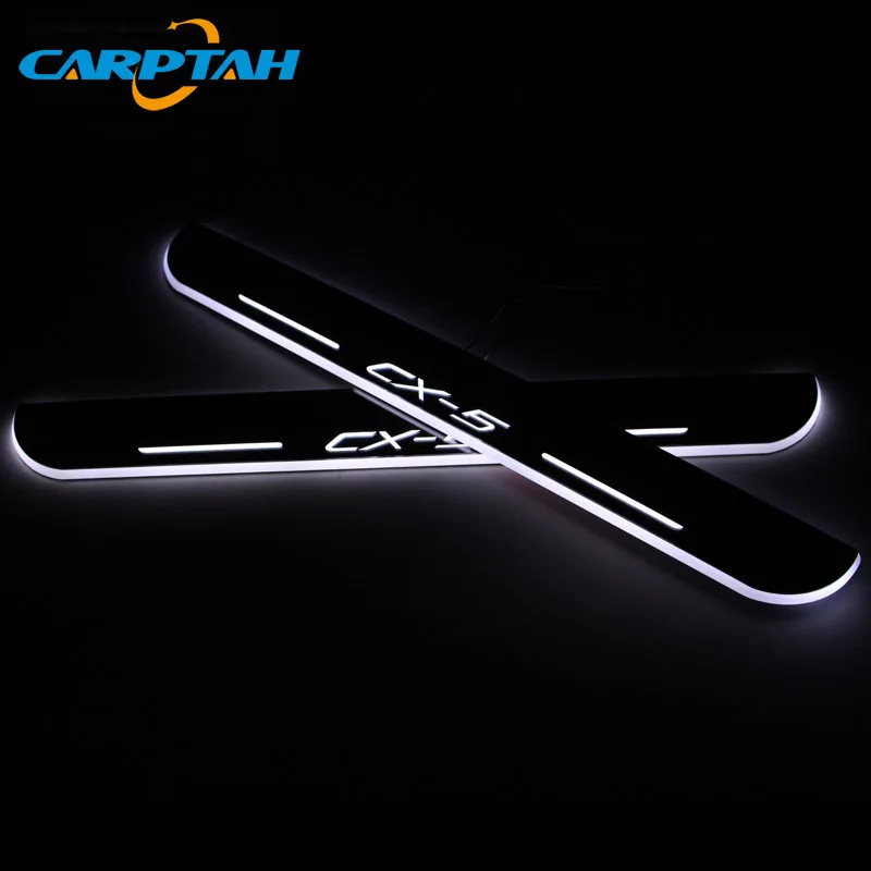 CARPTAH отделка педали автомобиля наружные части светодиодный порог Накладка дорожка динамический стример светильник для Mazda CX-5 CX5