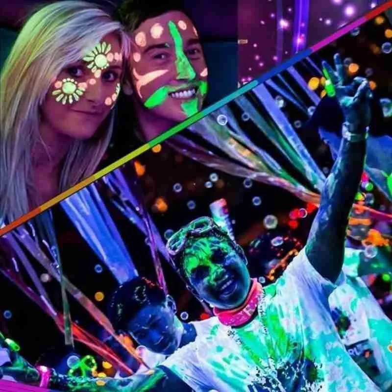 

Fluorescent Body Face Paint Coating Luminous Paints Party Up Make Makeup Body Art Pigment Halloween Festival Tool Face L8U1