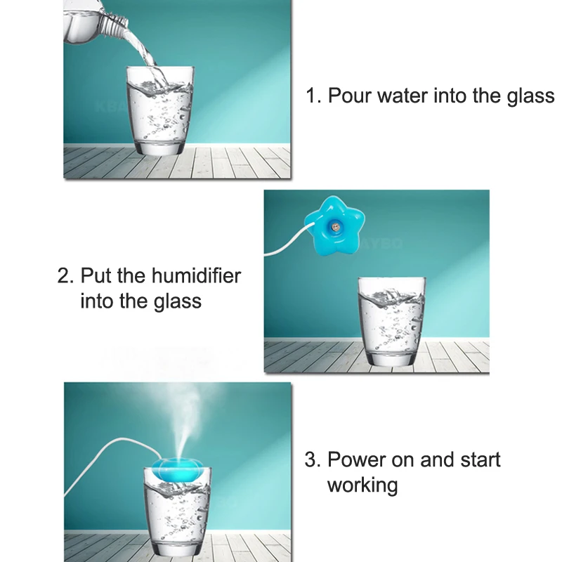 Пользующийся спросом портативный мини USB звезда увлажнитель воздуха пончики