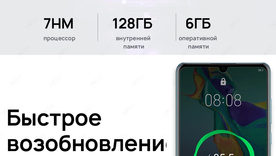 Huawei P30 глобальная версия ELE-L29 FCCID 8 ГБ 128G мобильный телефон с двумя sim-картами Kirin 980 Octa Core 6,1 дюймов Android 9,0 NFC 3650 мАч 32 МП