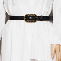 fashion women buckle can not stop the beauty of retro versatile belt girls korean fashion retro leather thin belt