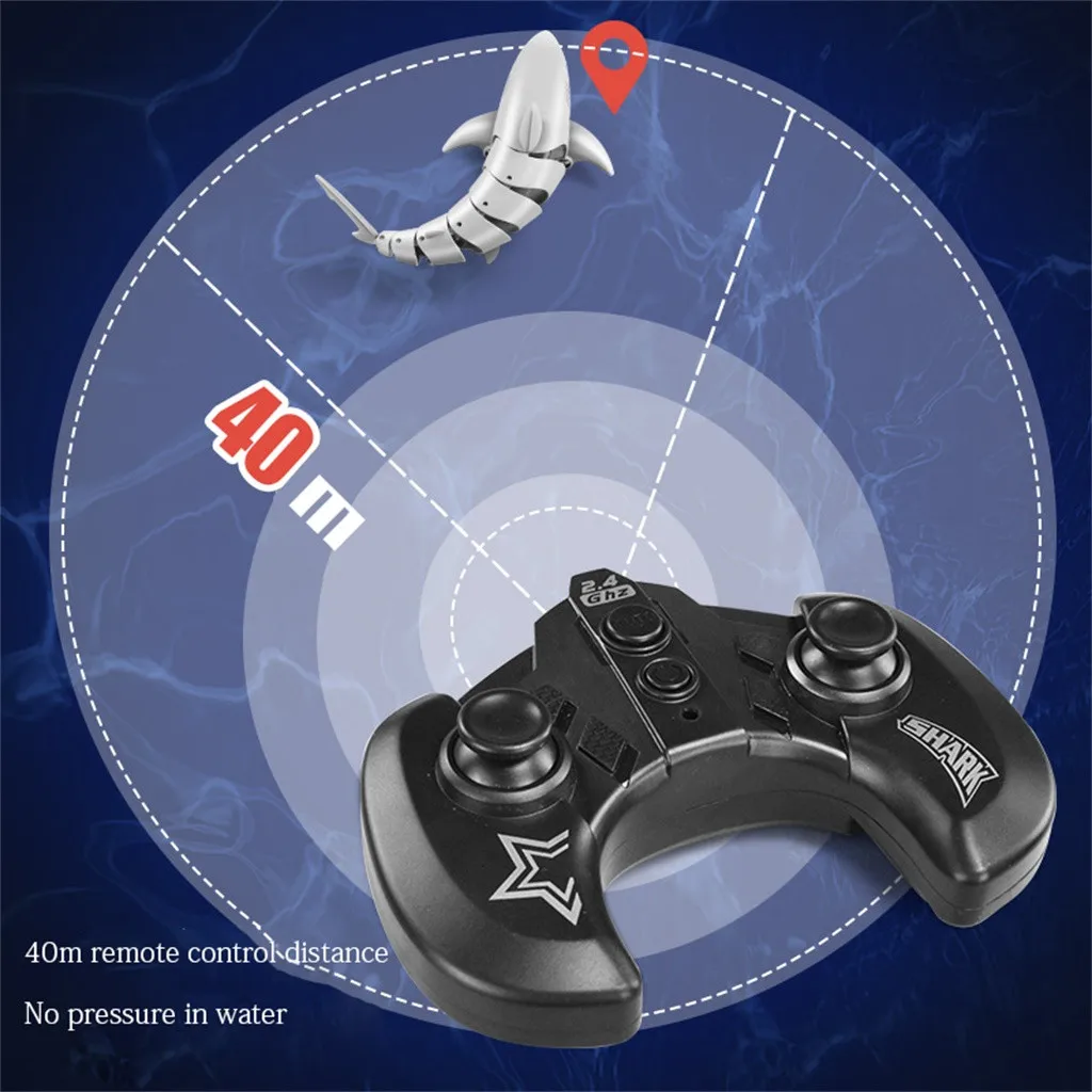 Новая модель акулы 2 4G RC игрушки лодка Акула с дистанционным управлением