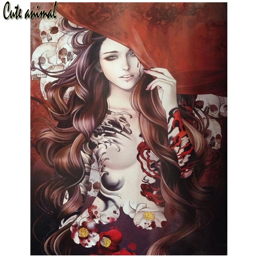 

5D DIY Diamond Painting Beauty Lady Cross-Stitch Full Square Round Diamond Embroidery Pattern Mosaic Home Decoration Accessories