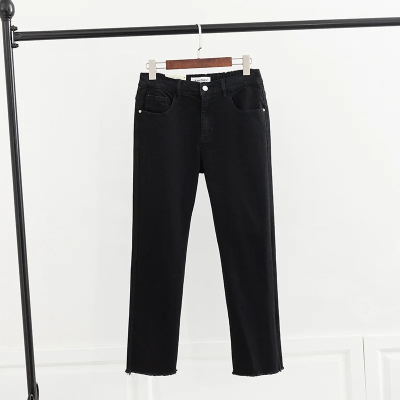 Новые весенние женские джинсы больших размеров большие объемы и дополнительная