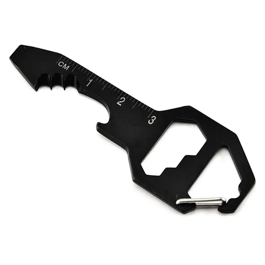 

Keychain Multifunctional Bottle Opener Hexagonal Pendant Stainless Steel Keychain Bottle Opener Multi Tool