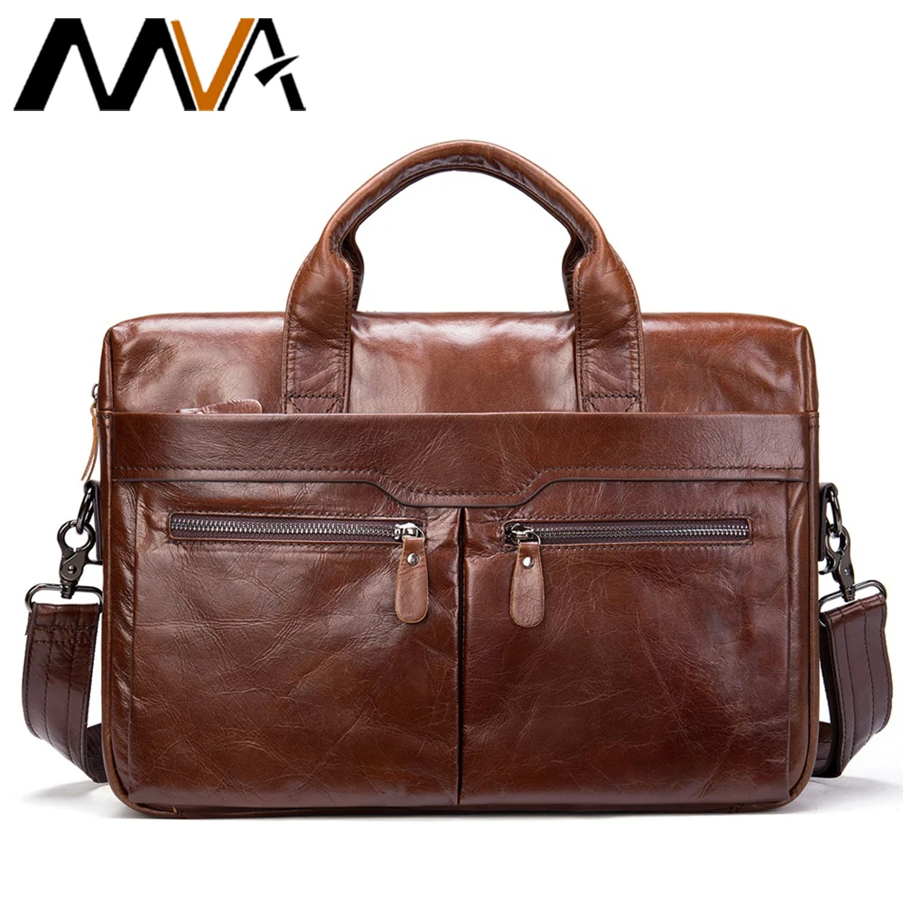 Сумка MVA для ноутбука кожаный портфель мужчин Сумки из натуральной кожи деловые