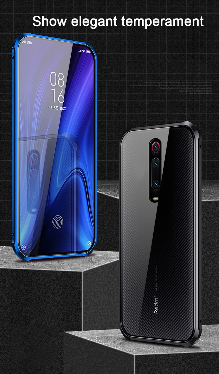 

For XIAOMI Redmi K20 cover Luxury Full Body Protective Magnetic Case For Redmi K20 Pro 360 Tempered Glass Back Cover phone Case