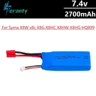Аккумулятор Lipo 7,4 В 2700 мАч 25C для Syma X8W x8c X8G X8HC X8HW X8HG HQ899 T70CW, запасные части для радиоуправляемого квадрокоптера, аккумулятор 2s 7,4 В