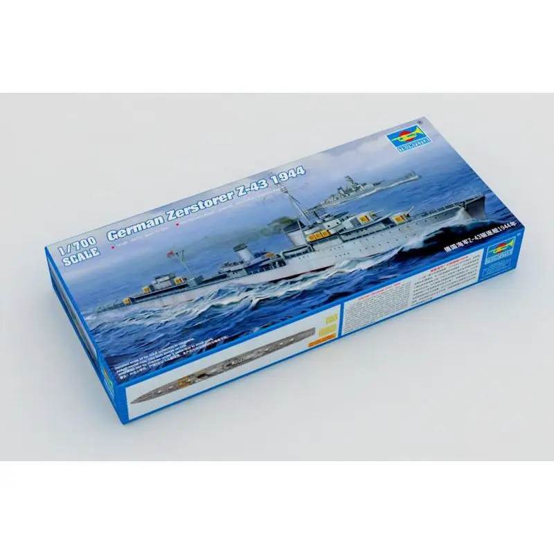 Трубач 05789 1/700 Пособия по немецкому языку Zerstorer Z 43 1944 масштабная модель