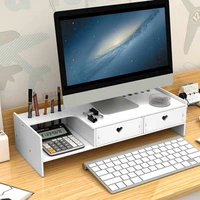 wooden monitor holder bracket computer stand desktop storage shelf laptop stand tablet screen rack desk pc riser organizer
